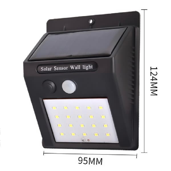 Solar PIR Automatisk Utendørsbelysning 20 LED