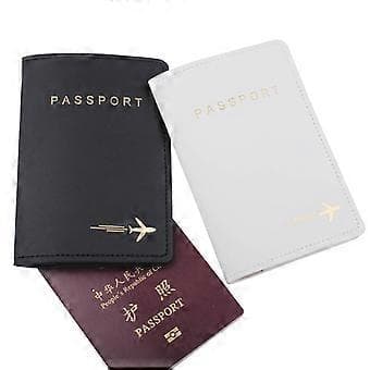 Multifunktionell Reseplånbok Passfodral ID Kreditkortsfodral PU Läder Vit white