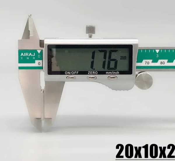 5 stk 20 x 10 x 2 mm Neodymmagneter / N35 magnet Magneter Silver silver