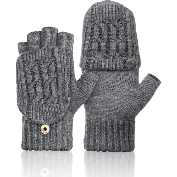 Vinter Fingerløse Handsker Dame Fingerløse Vanter Fleksible Termiske Uldhandsker