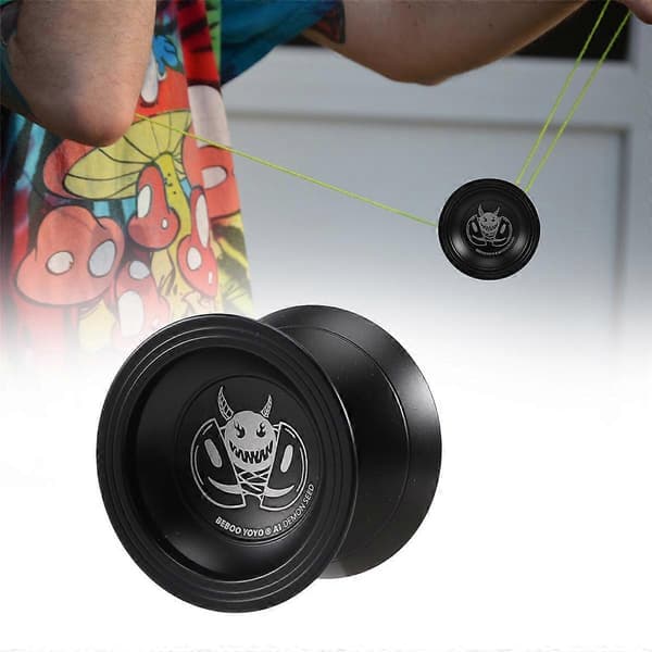 BEBOO YOYO A1 Jojo til børn og begyndere, Aluminiumslegering, Sort-rød/Sort, 55mm