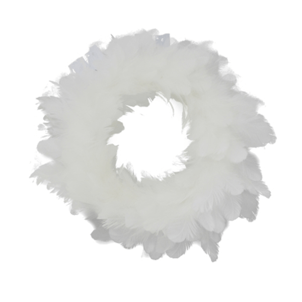 Fjerkrans hvid Vit white