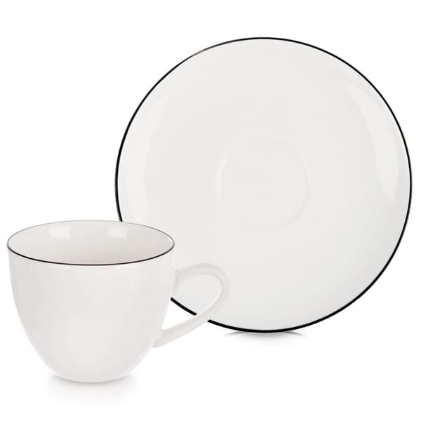 Espressokuppi ja aluslautanen posliinia, 100 ml, 2 osaa