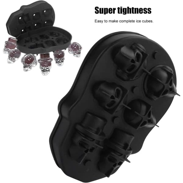 Pakke Skull Ice Fat, Silikon 3D Ghost Face Dagligvarer Is