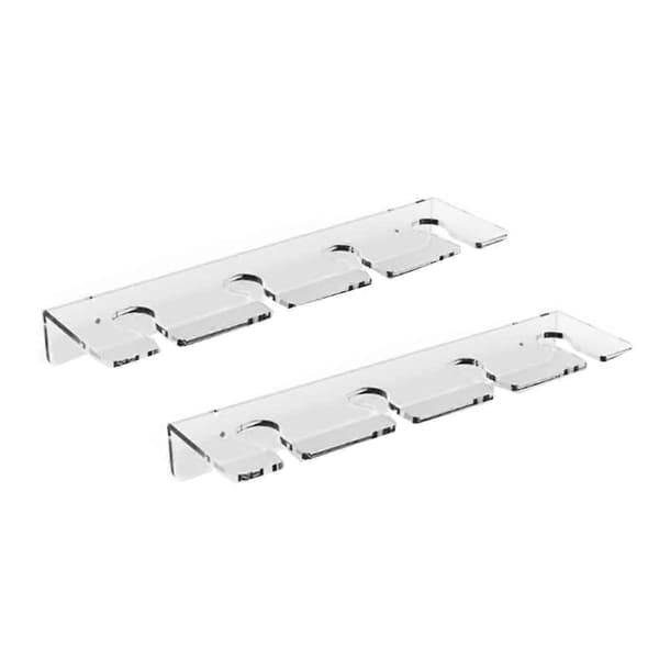 2-pack akrylvinställ väggmonterat koppställ vinglashängare köksskåp bar