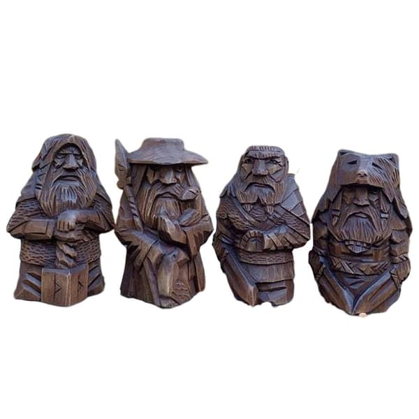 Vikingeharpiksstatue, Odin Thor-figur, udendørs haveindretning til hjemmet