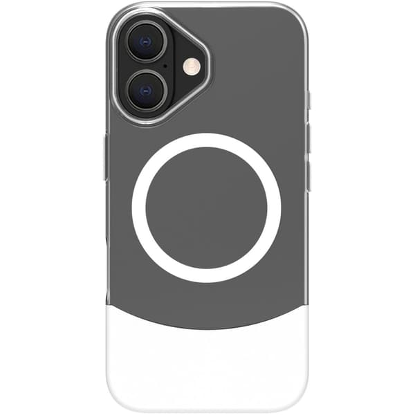Magdual MagSafe-kompatibelt cover til iPhone 16 Hvid + Transparent