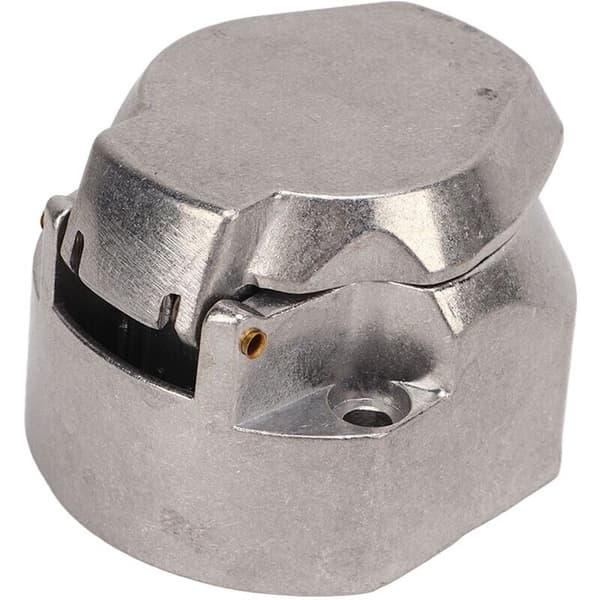13-polet 12V anhængerstik, hunstik, aluminiumslegering, sølv