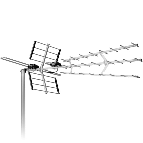 Riktad TV-antenn utomhus, Ultra HD 4K, VHF/UHF, LTE-filter