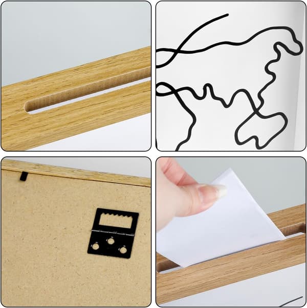 Memory Shadow Story Box Trälåda 30 cm Kreativ Minnessakslåda Transparent Svart