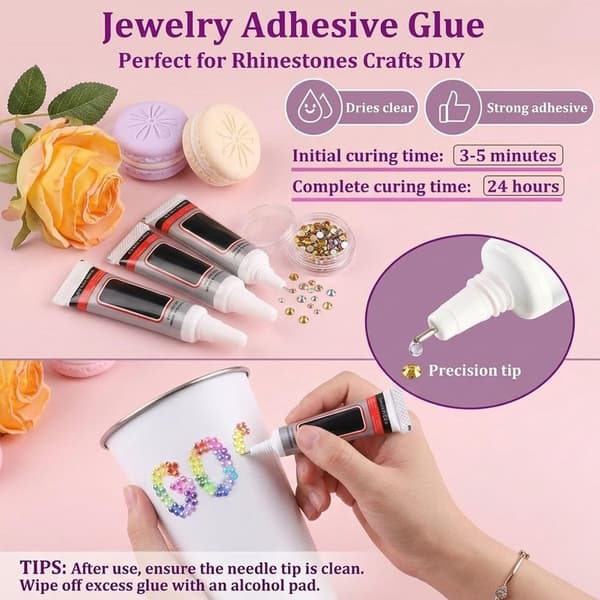 Bedazzling Rhinestone Craft Kit - Hartsstrass för DIY - Ädelstensset för Kläder, Skor och Väskor