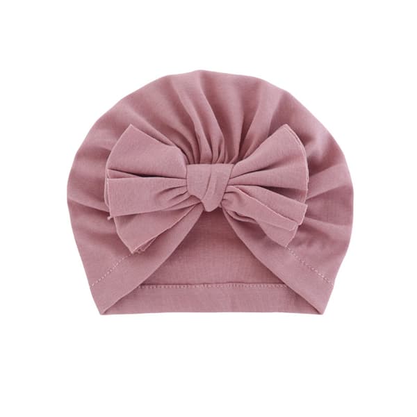 Baby Turban Nyfödd Bomullsmössa Rosett Flicka