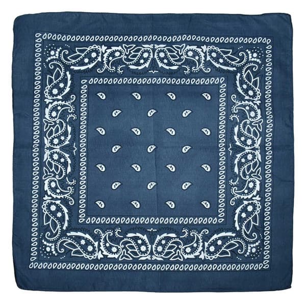 Bandana Skjerf Tørkle Paisley Mønster Mørkegrå