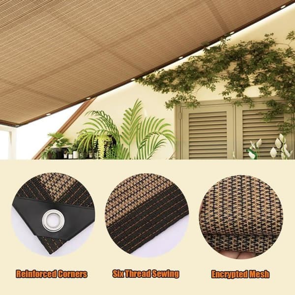 Shade Net - Protective Net (3 x 5 m) 95% UV Blocking Sun Shade Sail, Wind Resistant Greenhouse Shade Net