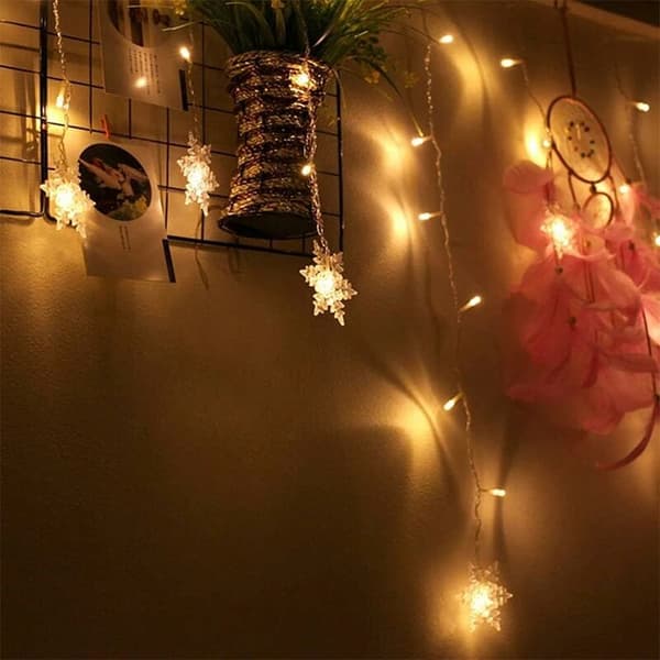 Curtain lighting, LED light string, light string, star-shaped LED, 4M 96LED string, LED string window decoration, Christmas, birthday, patio,