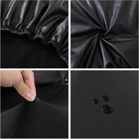 Kontorstoltrekk PU-skinn Svart Elastisk kontorstoltrekk 38-50 cm