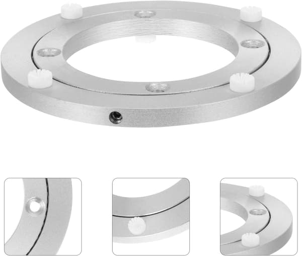 1 stk (12 cm) Roterende Lat Turntable Tungt Aluminium