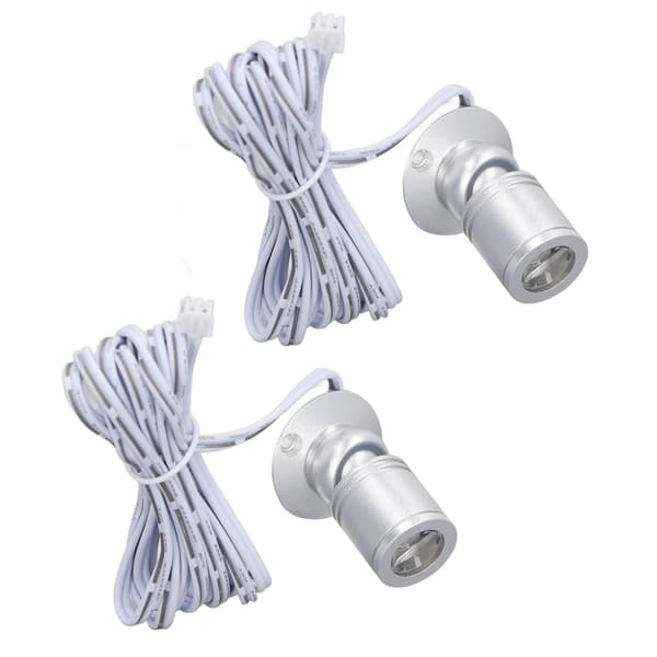 5V USB LED-spotlight i sølv for smykkeskap (1-2 stk)