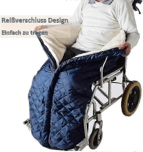 Rullestolteppe - Vindtett og Varmende - Voksne - Egnet for Rullestoler - Blå
