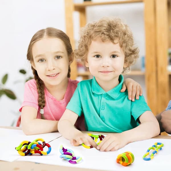 4-pak Tangle Fidget-legetøj Tangle Fidget Afslapningsbehandling Stresslindring Sensorisk Tangle-legetøj Stresslindring Pædagogisk legetøj