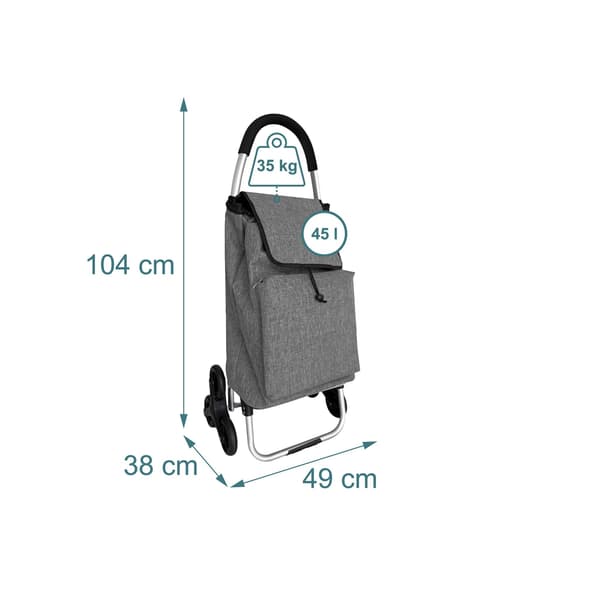 Trappeklatrer for handlevogner med 45 liters isolert veske