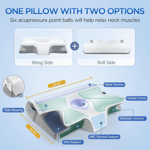 Ortopedinen niskatyyny Memory Foam Harmaa