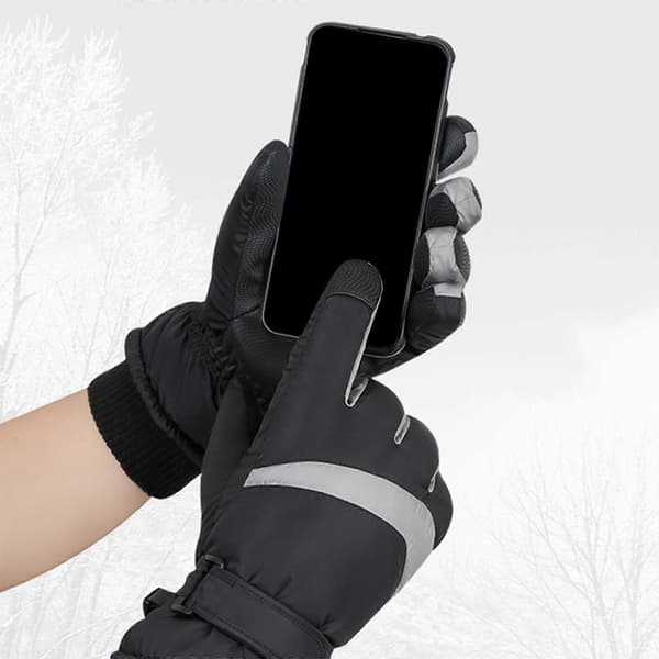 Vinter skihandsker til mænd kvinder, touchscreen sne skihandsker vandtætte varme vinterhandsker snowboard vinterhandsker grå pink Grå pink Gray pink