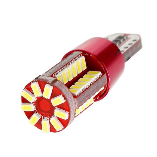 10 stk. T10 3014 bilafkodningslampe 57SMD elektroder