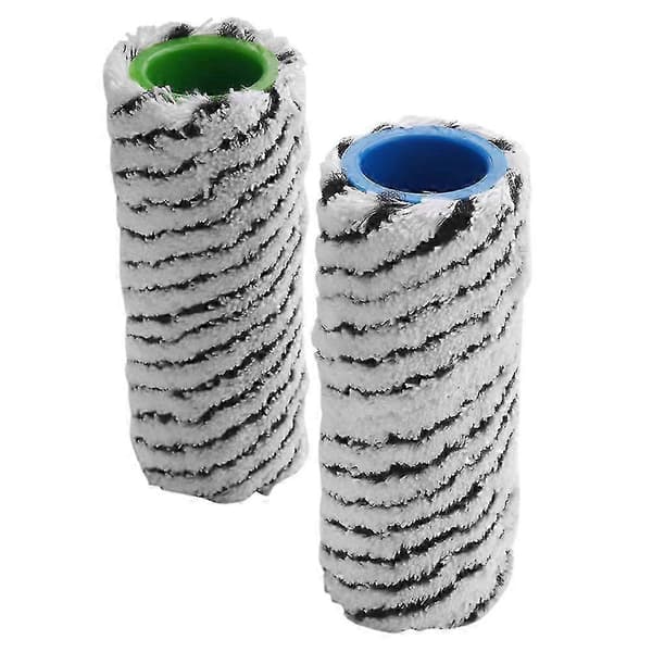 4 stk. børster for trådløse gulvvaskere - Harde børster og mikrofiber for stein/fliser