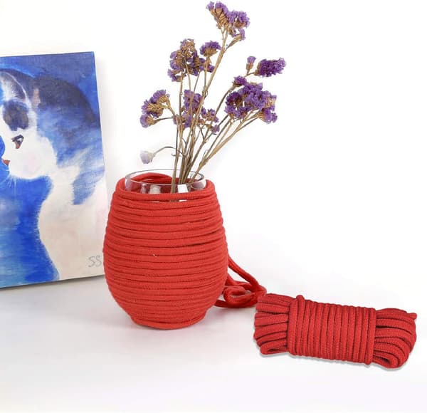 10M Soft Cotton Rope Cord, All-Purpose Soft Rope Twisted Cotton Knot Binding Rope for DIY Craft Projects Hanging Bundling Rope