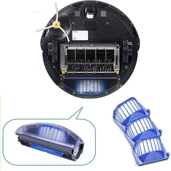 Borst- och tillbehörssats för Irobot Roomba 600 605 610 616 620 625 630 631 632 639 650 651 660 670 680 681 691 696-serien - 13-delars sats 12