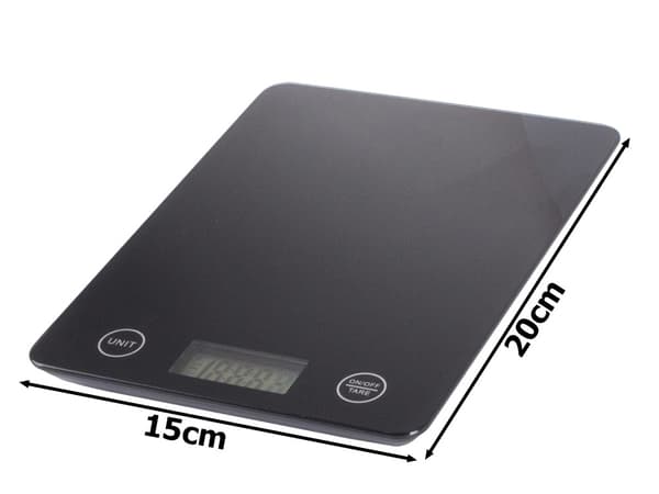 Kitchen Scale 5 kg - Glass Scale with LCD and High Precision 356