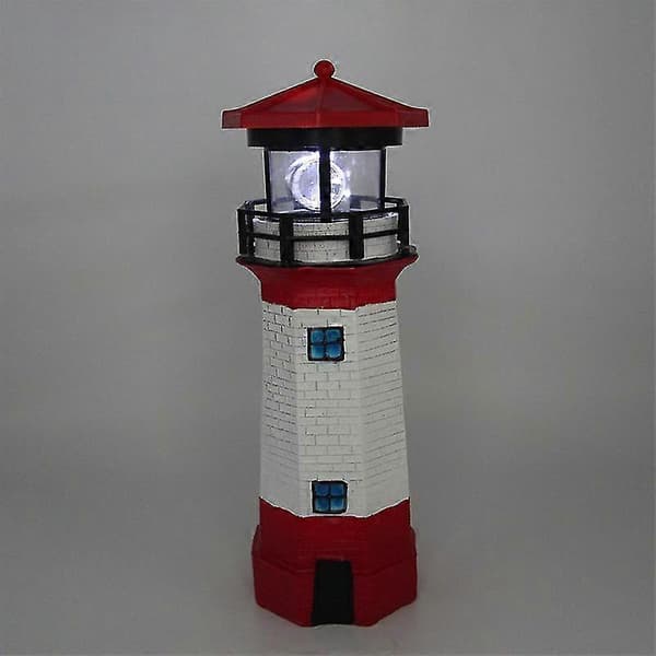 Solar Lighthouse LED Rotating Lighthouse Garden Lamp Lawn Decorative Patio Decorative