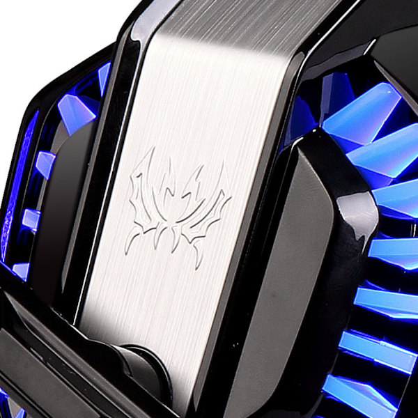 Gaming headset Blå LED-belysning Variabelt hovedbånd