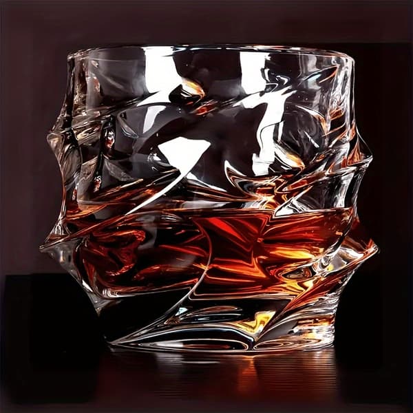 4 st lyxiga whiskeyglas, glas, transparenta, endast handdisk Transparent 4