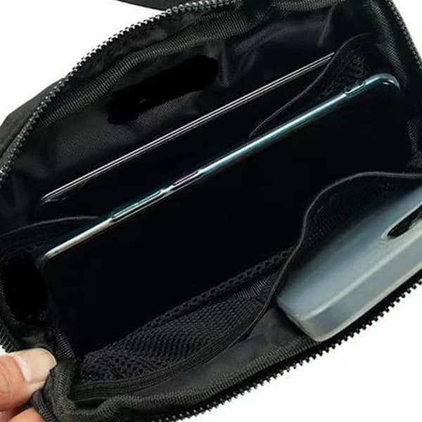 Fanny Bæltetaske Taljetaske Crossbody-tasker Bumbag til løb sort sort