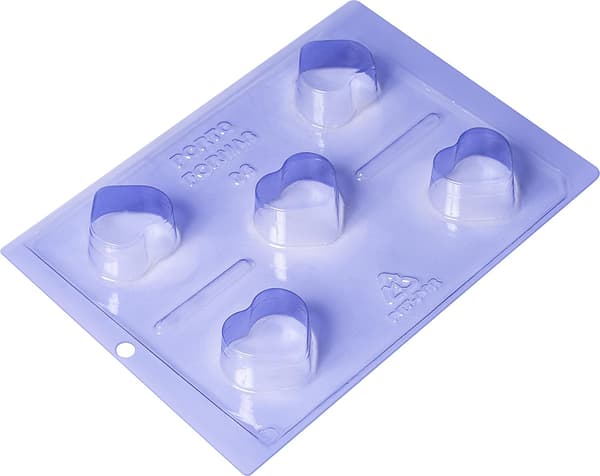 Pralineform Hjerte Chokoladeform - Porto Formas 06 - Special 3-delt form Transparent transparent