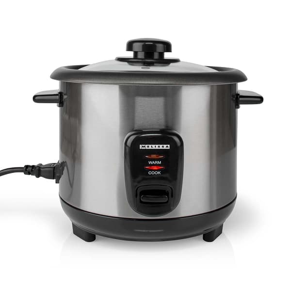 Riskoger 1,0 L 400 W med dampkurv og non-stick skål, sort/sølv Svart, Silver