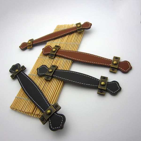 Non-slip Handle Strap Effective Faux Leather Fine Texture Wide Application Pull Handle for Home