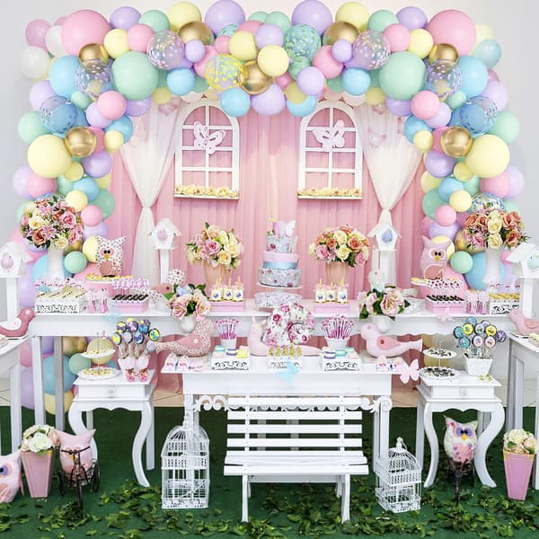 Ballongkransbue-sett for bursdag, babyshower og festdekorasjon