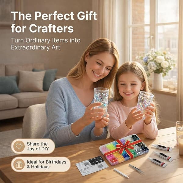 Bedazzling Rhinestone Craft Kit - Hartsstrass för DIY - Ädelstensset för Kläder, Skor och Väskor