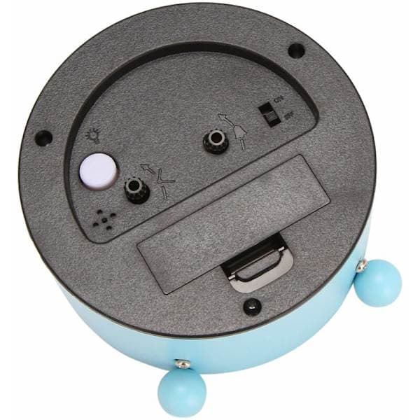 Kids' Alarm Clock with Night Light, Analog Alarm Clock for Children, Clock with Snooze Function for Bedroom, Compact Non-Ticking Blue