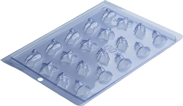 Pralineform Julemotiv Chokoladeform - Porto Formas 600 Transparent transparent