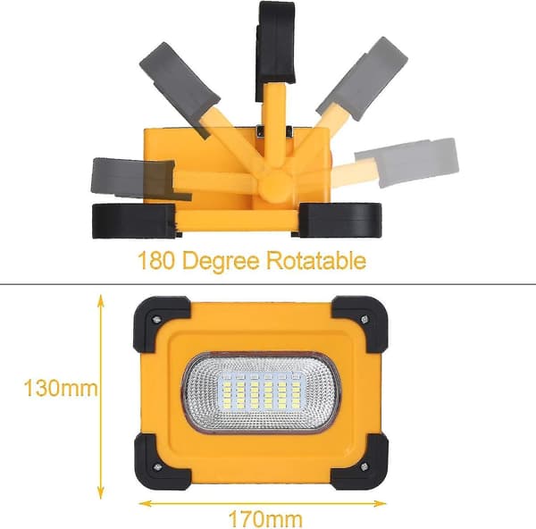 Rechargeable LED Headlight, 30W LED Headlight with Solar Panel, Portable Work Light, Emergency Lighting, Waterproof Headlight for