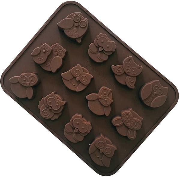 Premium Silikone Bageform/Muffinsform Til Muffins, Cupcakes, Kager, Budding, Isterninger Og Gelé - Ugle Bageform Til Imponerende Kreationer, Høj Kvalitet