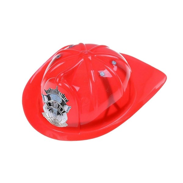 Brandmandskostume til børn Hårde hjelme Brandmandshjelm Brandmandshat Brandmand Cosplay Kostume Tilbehør Halloween Rekvisitter Rød-Perfekt Red