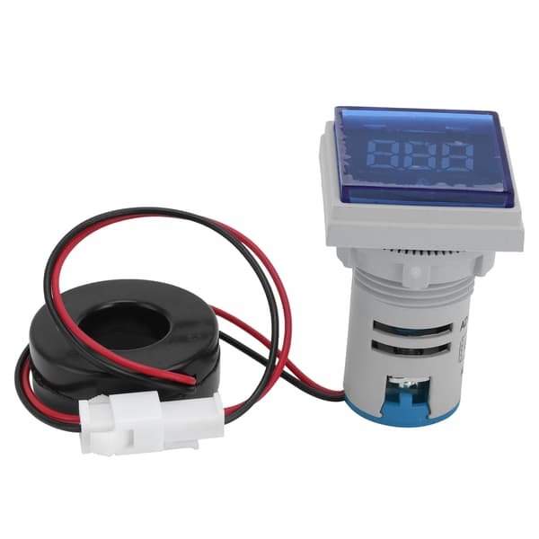 Digital AC 220V Amperemeter Signalindikator Lyseblå