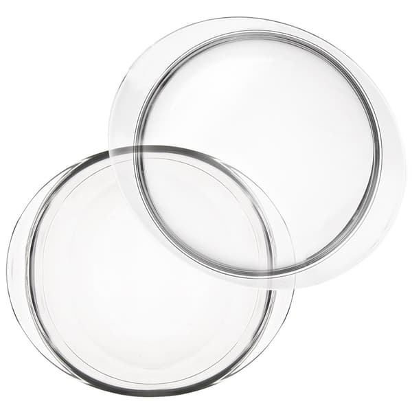 Rund ugnsform med lock, tåligt borosilikatglas, tål maskindisk