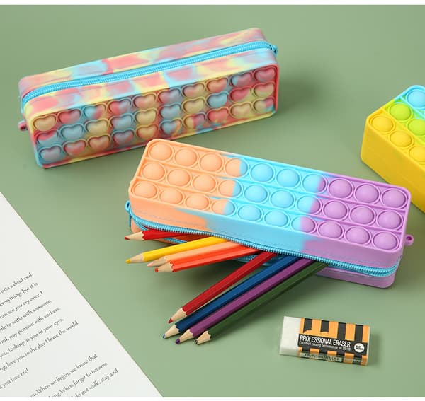 Silikon pennal 20 cm - Assorterte farger