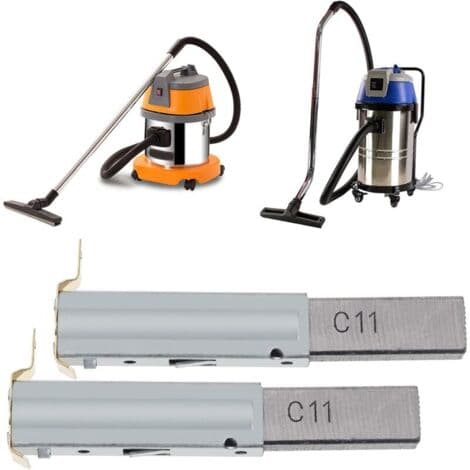 2-pack kolborstar för industridammsugare BF501 BF502 11 x 6 x 29 mm